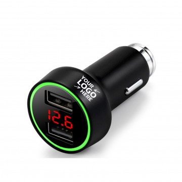 UL Metal Car Charger Dual Port USB 3.6A
